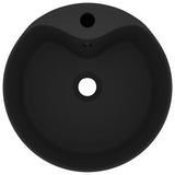 Vidaxl Washbasin con atterraggio 36x13 cm ceramico opaco nero