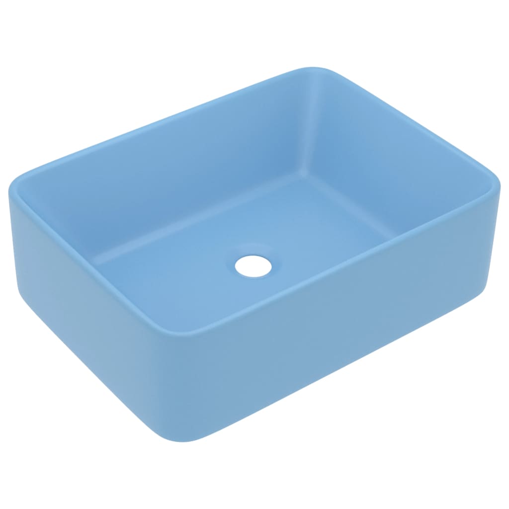 VidaXL Washbasin 41x30x12 cm Ceramic matt light blue