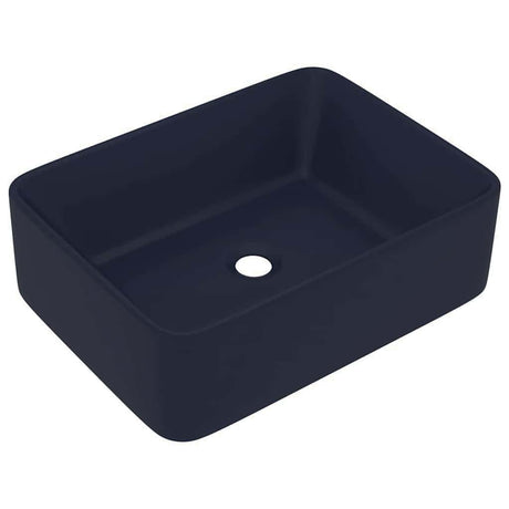 Vidaxl wastafel 41x30x12 cm keramiek mat donkerblauw