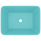 Vidaxl wastafel 41x30x12 cm keramiek mat lichtgroen