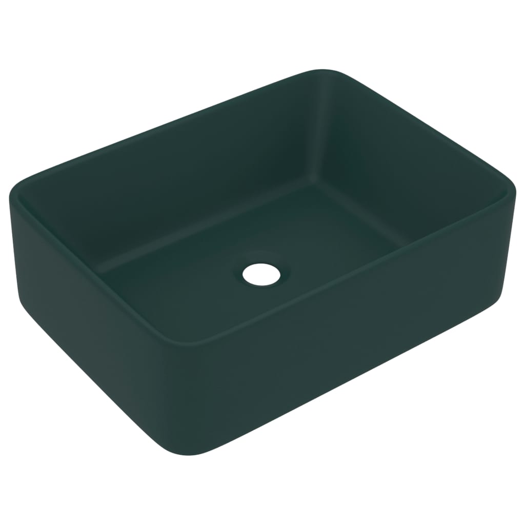 Vidaxl Washbasin 41x30X12 cm keramická rohož tmavě zelená