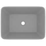 Vidaxl wastafel 41x30x12 cm keramiek mat lichtgrijs