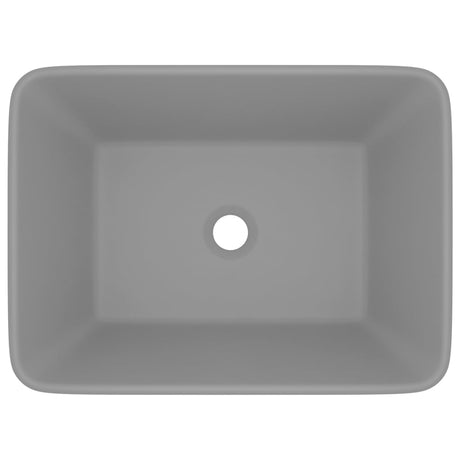 Vidaxl wastafel 41x30x12 cm keramiek mat lichtgrijs
