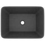 Vidaxl wastafel 41x30x12 cm keramiek mat donkergrijs