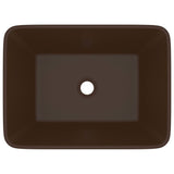Vidaxl wastafel 41x30x12 cm keramiek mat donkerbruin