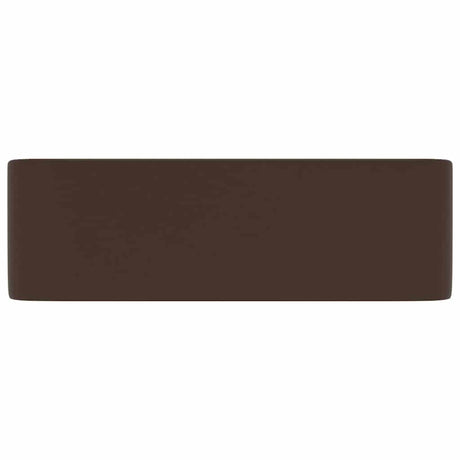 Vidaxl wastafel 41x30x12 cm keramiek mat donkerbruin