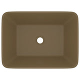 Vidaxl wastafel 41x30x12 cm keramiek matcrème