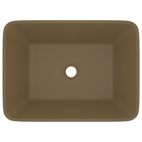 Vidaxl wastafel 41x30x12 cm keramiek matcrème
