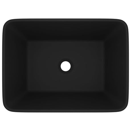 Vidaxl wastafel 41x30x12 cm keramiek matzwart