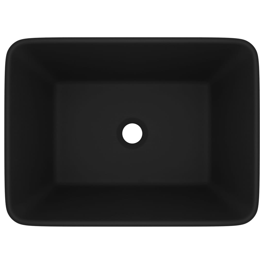 Vidaxl Washbasin 41x30x12 cm keramisk mat sort