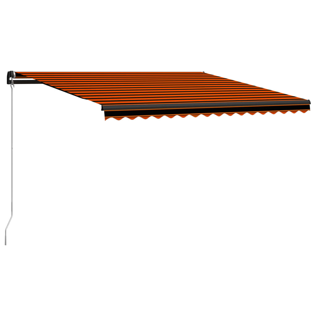 Vidaxl Luifel manually extends 400x300 cm orange and brown