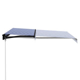 Vidaxl Luifel manually extendable with LED 300x250 cm blue and white