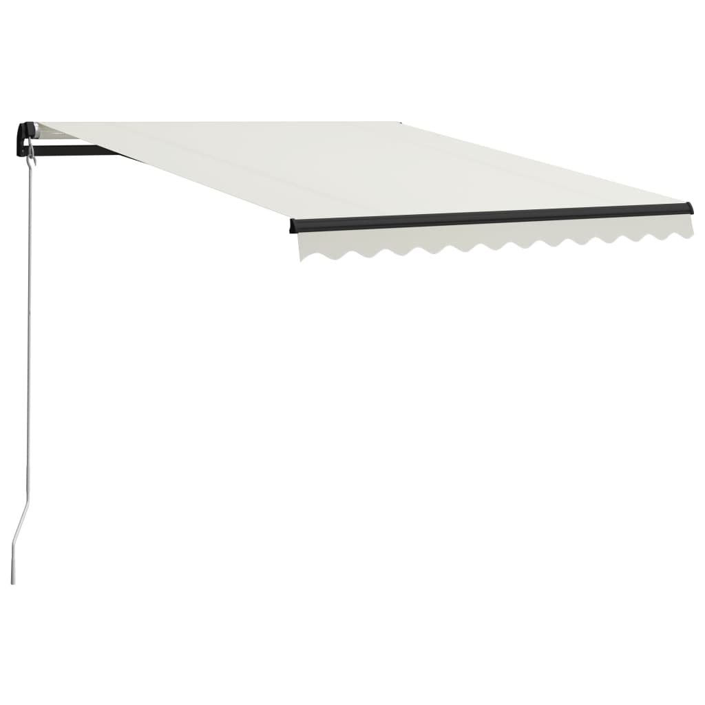 Vidaxl Luifel manuell ausziehbar mit LED 300x250 cm Creme