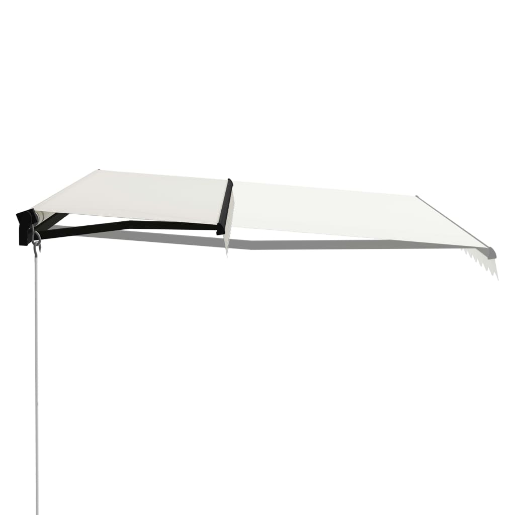 Vidaxl Luifel se puede extender manualmente con crema LED 400x300 cm