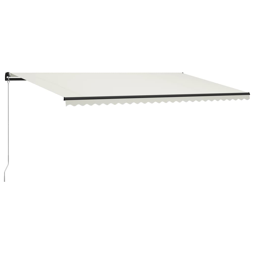 Vidaxl Luifel manuell ausziehbar mit LED 600x300 cm Creme