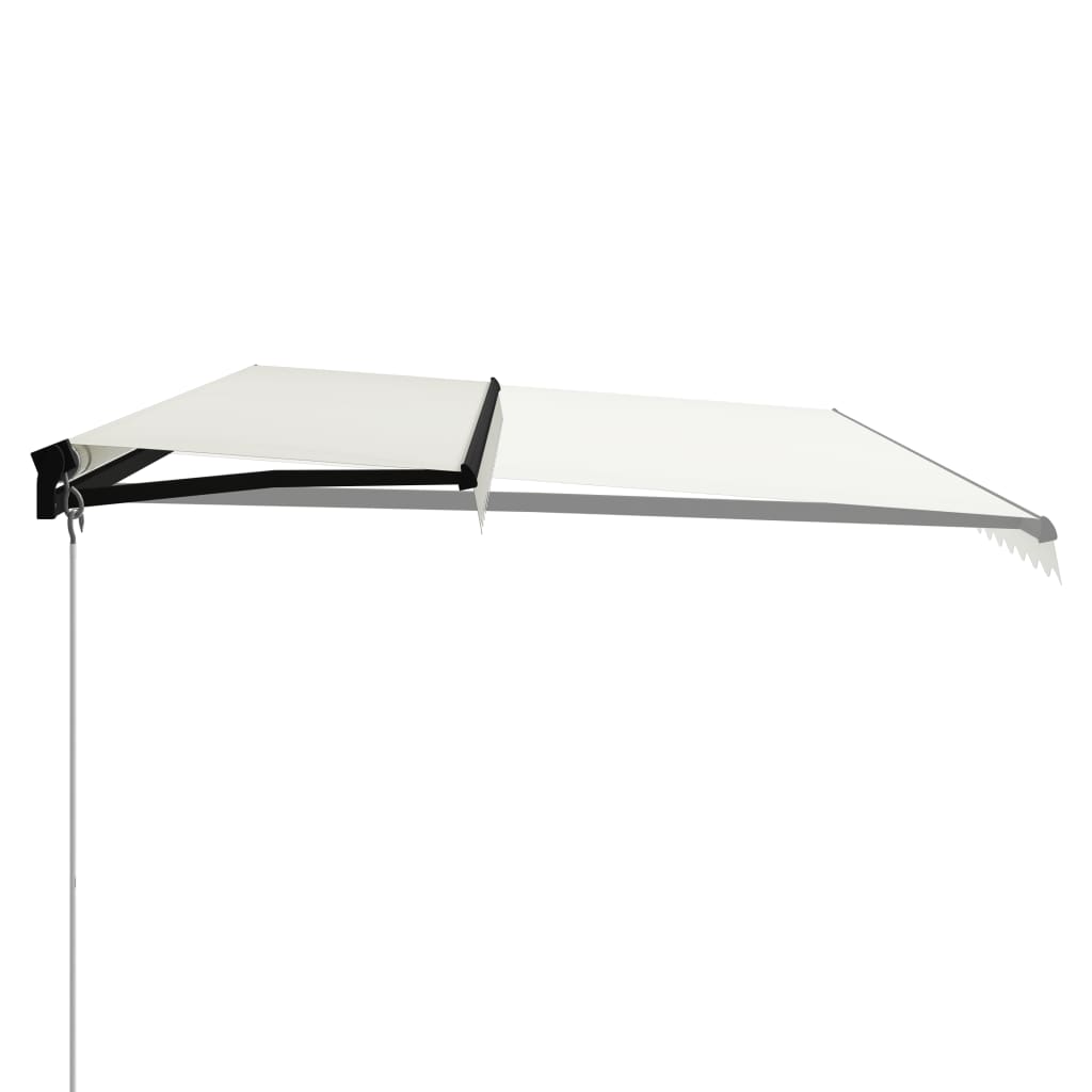 Vidaxl Luifel manuelt utvides med LED 600x300 cm krem