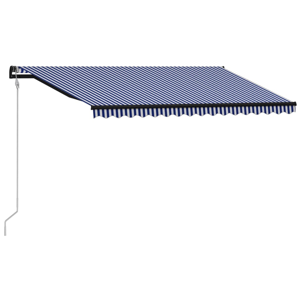 Vidaxl Luifel udvider automatisk 400x300 cm blå og hvid