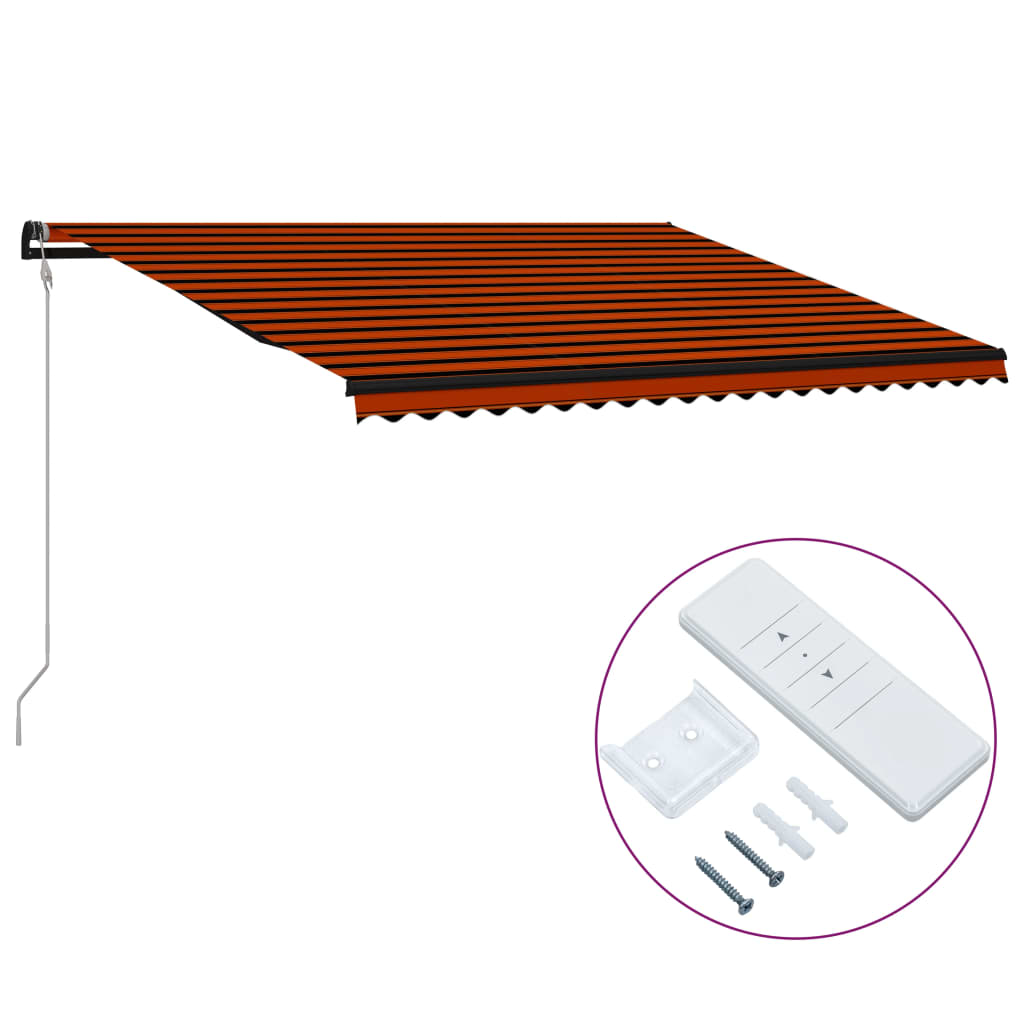 Vidaxl Luifel automatically extends 500x300 cm orange and brown