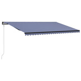 Vidaxl Luifel Automático Extendible 600x300 cm azul y blanco