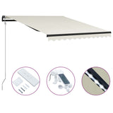 Vidaxl Luifel extensible con sensor de viento y crema LED 300x250 cm