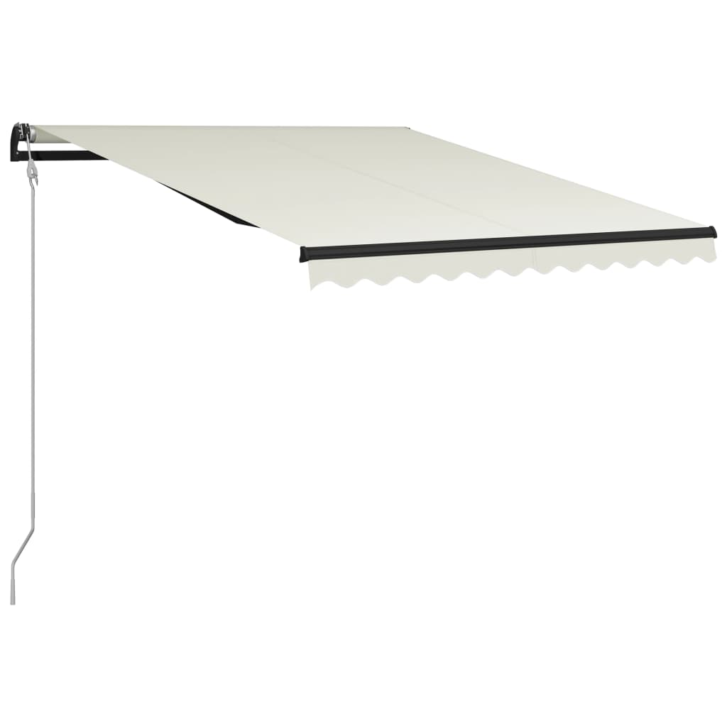 Vidaxl Luifel utvides med vindsensor og LED 300x250 cm krem