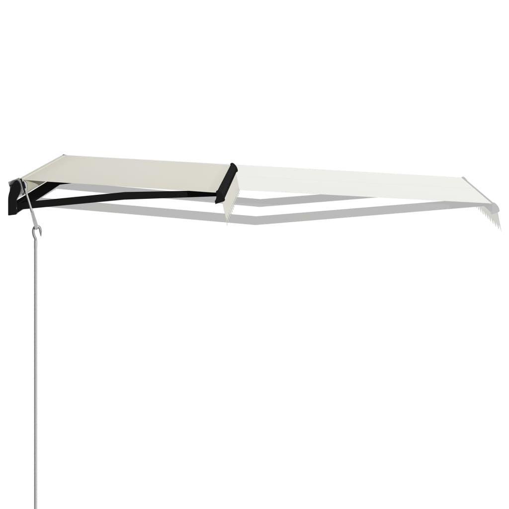 Vidaxl Luifel extendable with wind sensor and LED 300x250 cm cream