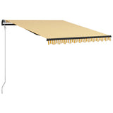 Vidaxl Luifel extendable with wind sensor and LED 300x250 cm yellow and white