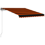 Vidaxl Luifel extensible avec le capteur de vent LED 350x250 cm Brun orange