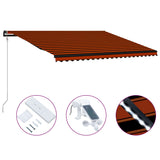 Vidaxl Luifel extendable with wind sensor LED 500x300 cm orange brown