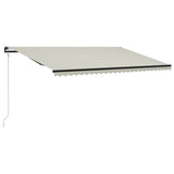 Vidaxl Luifel extensible con sensor de viento y crema LED 600x300 cm