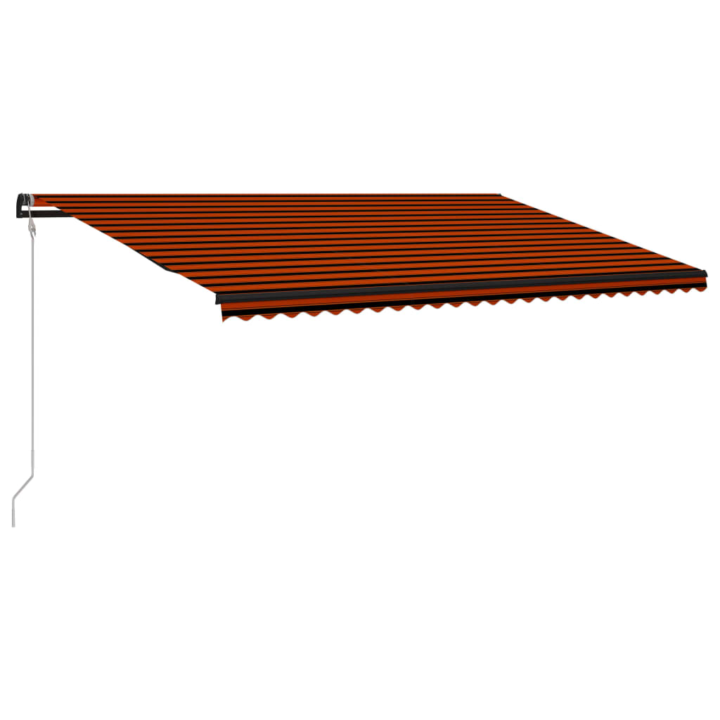 Vidaxl Luifel udvides med vindsensor LED 600x300 cm Orange Brown