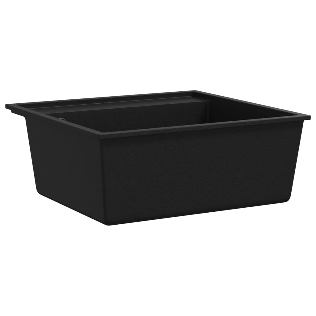 Vidaxl sink with overflow hole Granite black