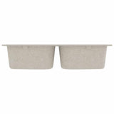 Vidaxl keukenwasbak beige 76 x 48 x 30 cm kwarts en hars