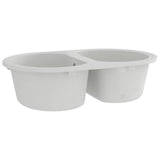 Vidaxl keukenwasbak wit 78 x 47 x 20.5 cm graniet