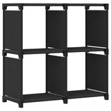 Vidaxl kast met 4 vakken 69x30x72,5 cm stof zwart