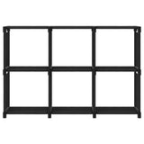 Vidaxl kast met 6 vakken 103x30x72,5 cm stof zwart