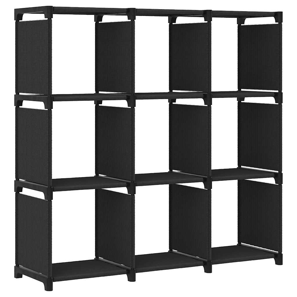 Vidaxl kast met 9 vakken 103x30x107,5 cm stof zwart
