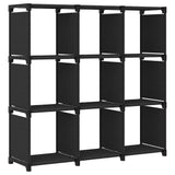 Vidaxl kast met 9 vakken 103x30x107,5 cm stof zwart