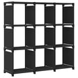 Vidaxl kast met 9 vakken 103x30x107,5 cm stof zwart