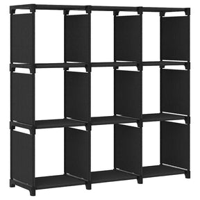 Vidaxl kast met 9 vakken 103x30x107,5 cm stof zwart