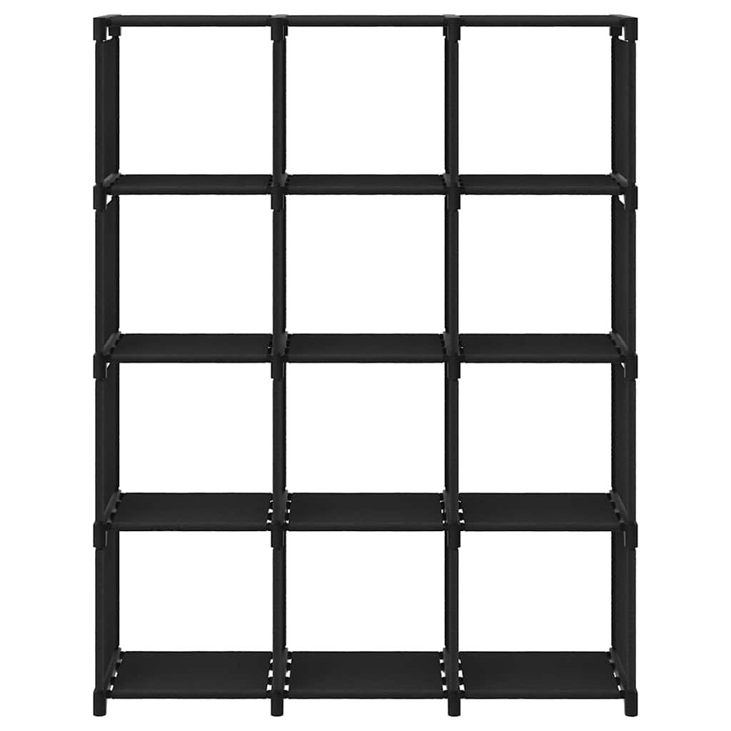 Vidaxl kast met 12 vakken 103x30x141 cm stof zwart