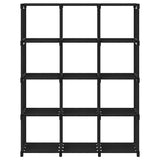 Vidaxl kast met 12 vakken 103x30x141 cm stof zwart