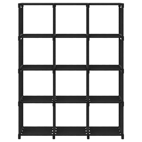 Vidaxl kast met 12 vakken 103x30x141 cm stof zwart