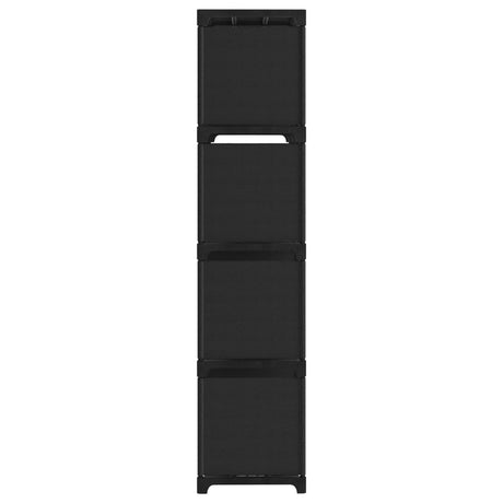 Vidaxl kast met 12 vakken 103x30x141 cm stof zwart