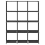 Vidaxl kast met 12 vakken 103x30x141 cm stof grijs