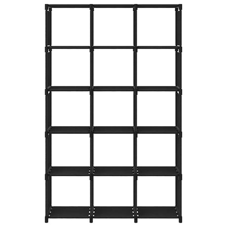 Vidaxl kast met 15 vakken 103x30x175,5 cm stof zwart