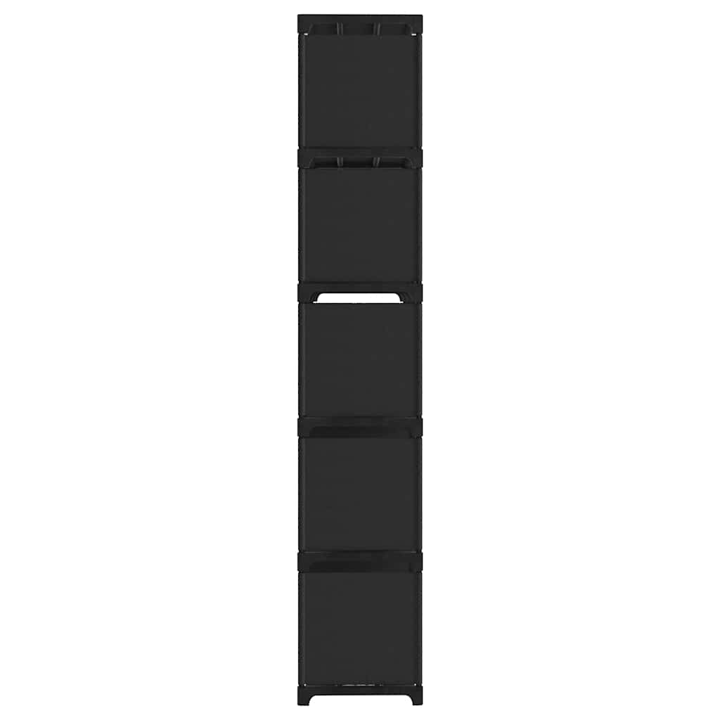 Vidaxl kast met 15 vakken 103x30x175,5 cm stof zwart