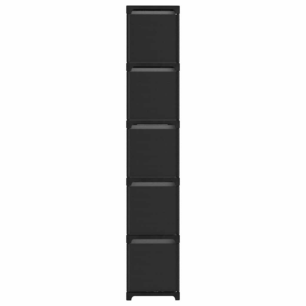 Vidaxl kast met 15 vakken met boxen 103x30x175,5 cm stof zwart