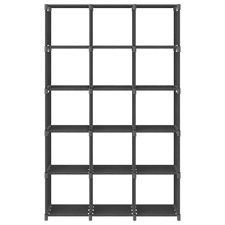 Vidaxl kast met 15 vakken 103x30x175,5 cm stof grijs