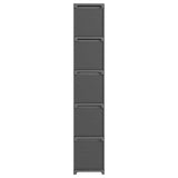 Vidaxl kast met 15 vakken met boxen 103x30x175,5 cm stof grijs